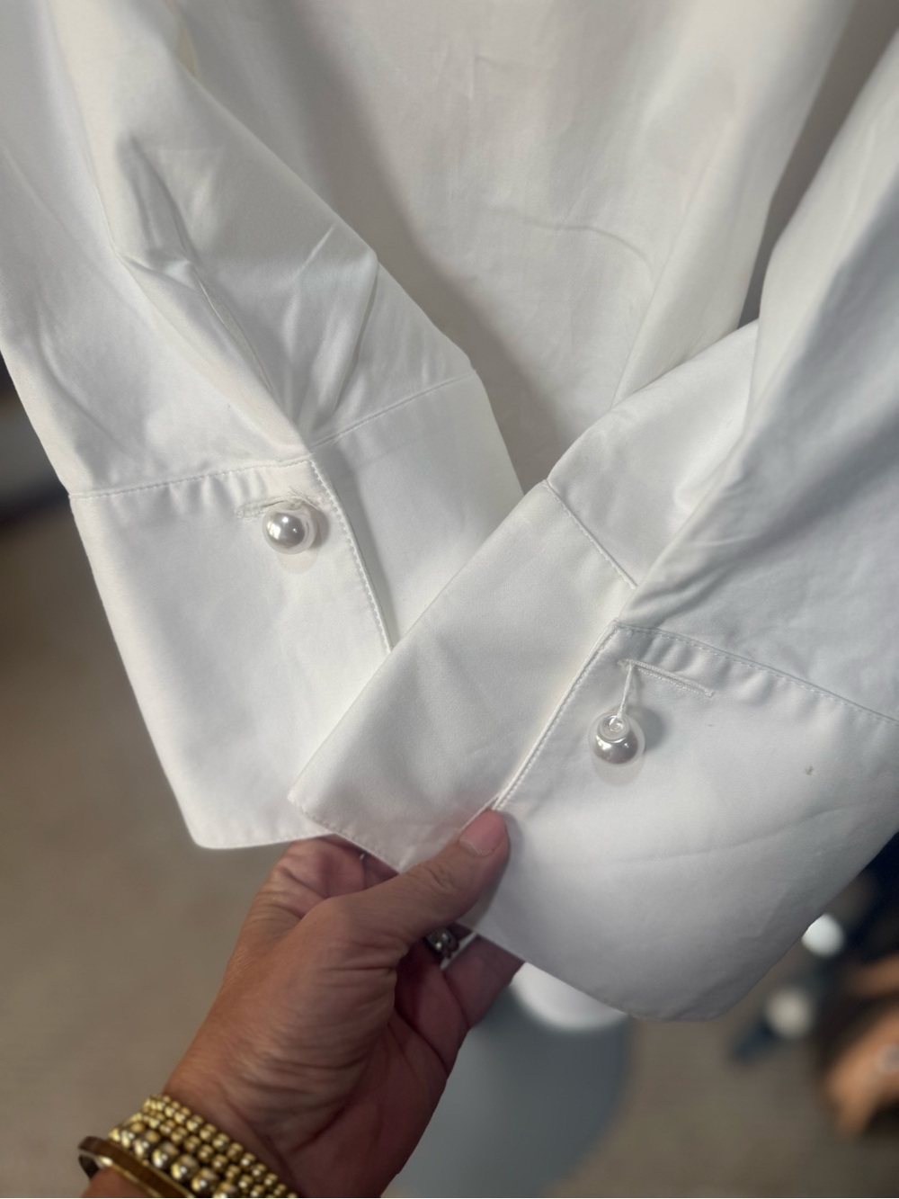 Tuckernuck White Stand-Collar Popover Blouse - Picture 5 of 5
